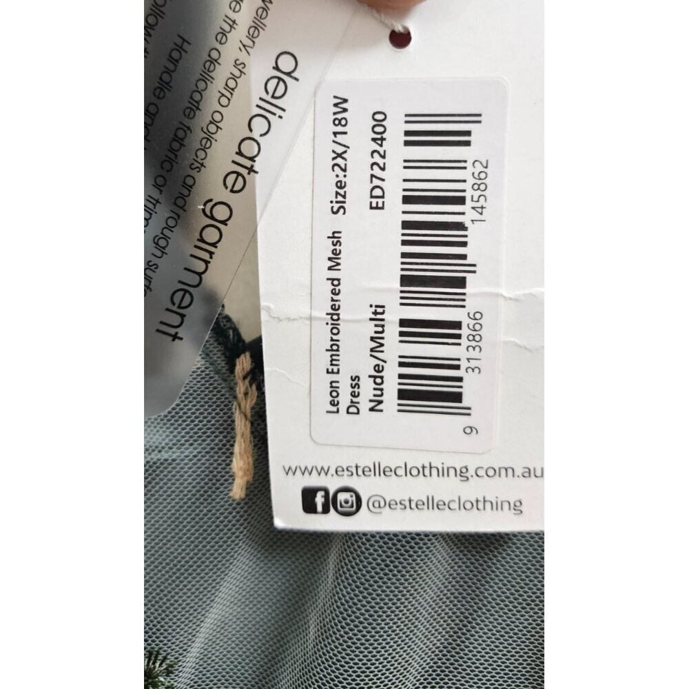 Estelle Plus Leon Embroidered Dress Size 18 W - Picture 8 of 9